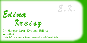 edina kreisz business card